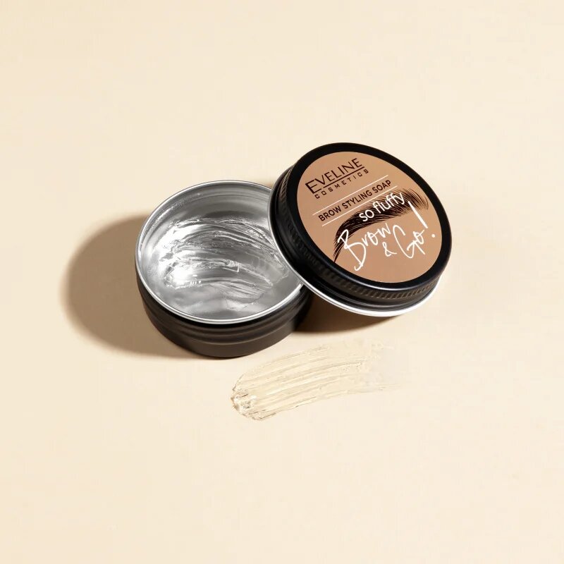 Eveline Cosmetics Brow & Go! сапун за оформяне на вежди за вежди цвят Transparent 25 гр.
