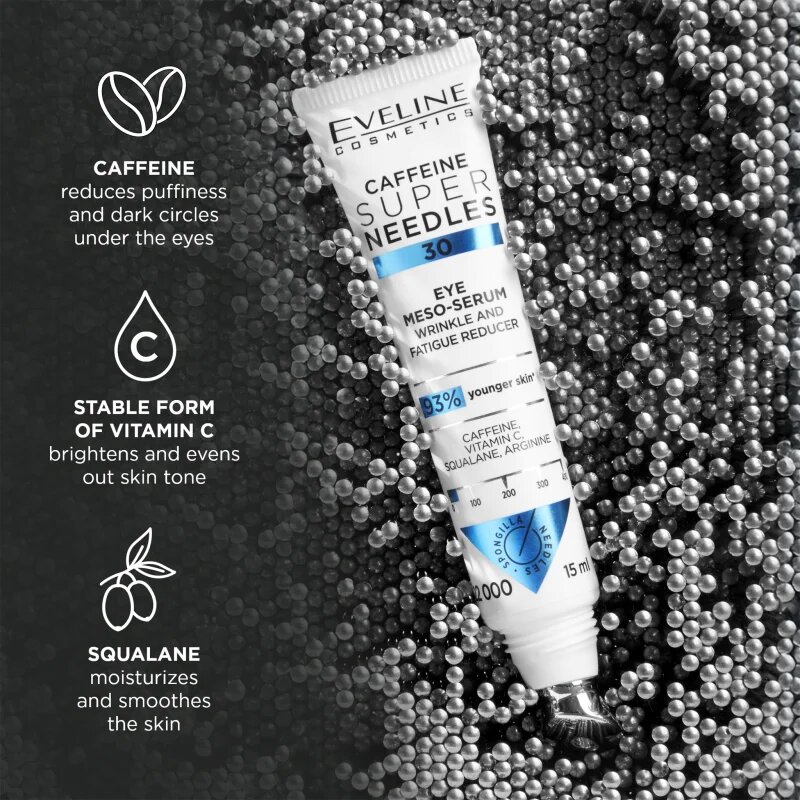 Eveline Cosmetics Caffeine Super Needles 30 серум за околоочната зона против бръчки 15 мл.