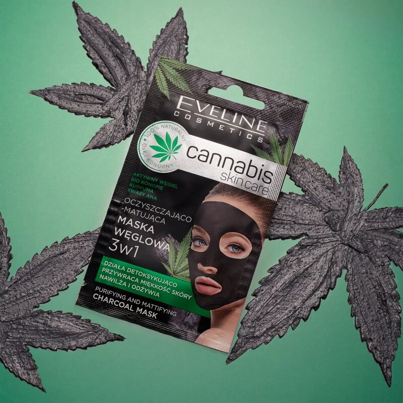 Eveline Cosmetics Cannabis почистваща глинена маска за лице 7 мл.