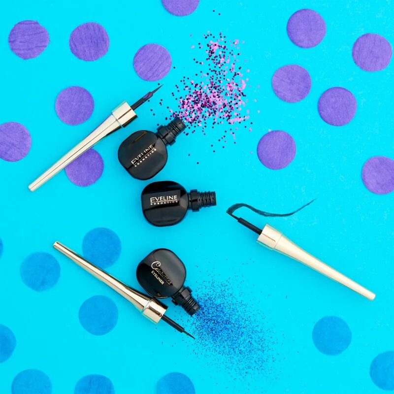 Eveline Cosmetics Celebrities течни очни линии цвят Black 3 мл.