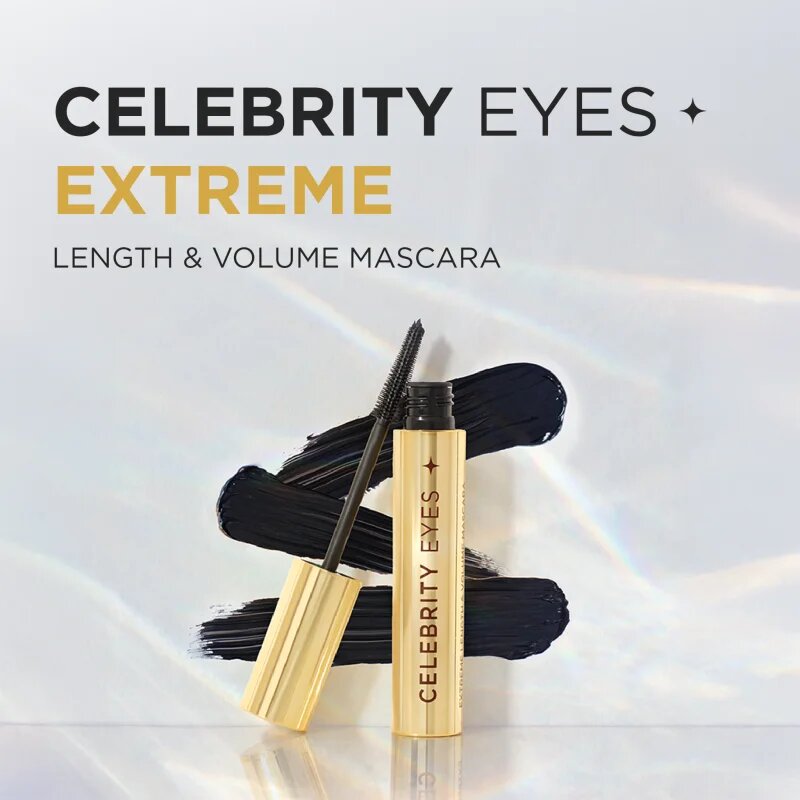 Eveline Cosmetics Celebrity Eyes спирала за екстра дължина цвят Black 7 мл.