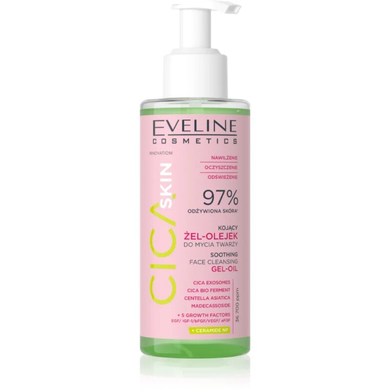 Eveline Cosmetics Cica Skin oil успокояващо почистващо олио за лице 145 мл.