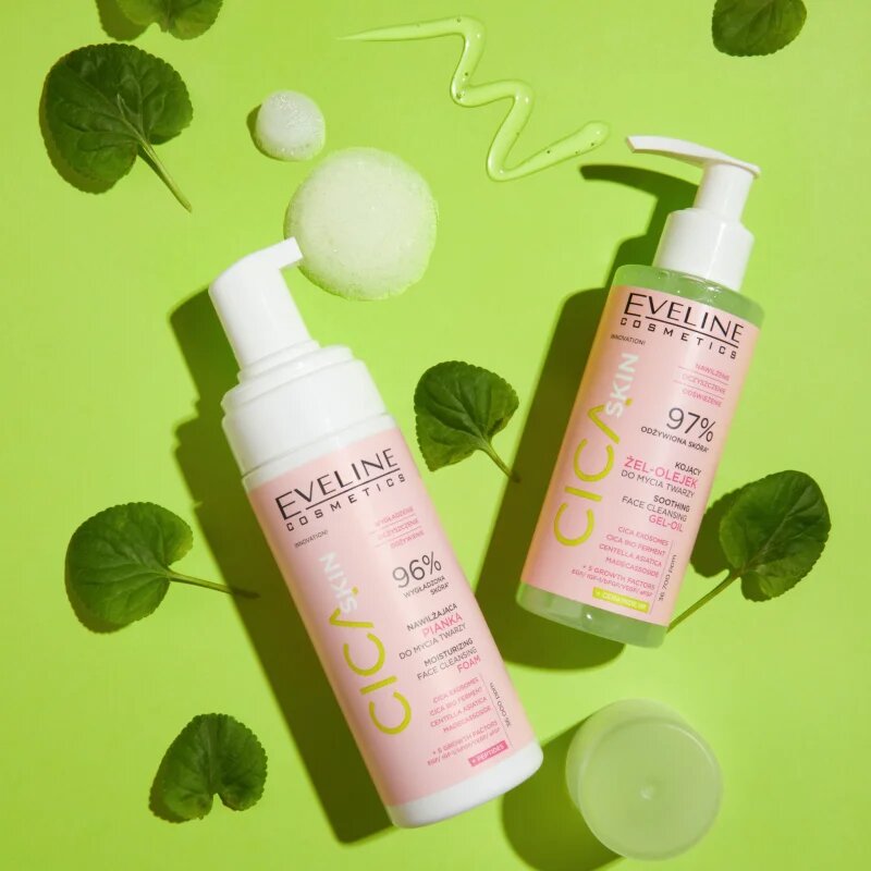 Eveline Cosmetics Cica Skin oil успокояващо почистващо олио за лице 145 мл.