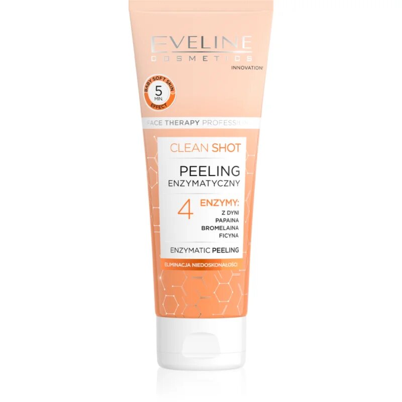 Eveline Cosmetics Clean Shot 4 Enzymes ензиматичен пилинг против несъвършенства на кожата 75 мл.