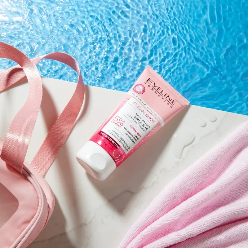 Eveline Cosmetics Clean Shot 5% Ceramidy Complex интензивно хидратираща измиваща емулсия 150 мл.