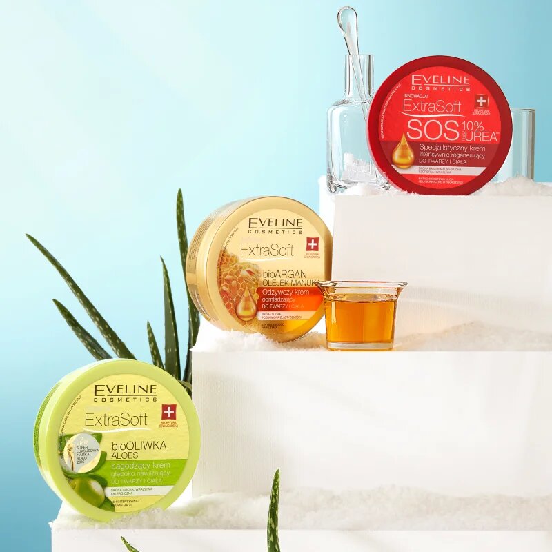 Eveline Cosmetics Extra Soft хидратиращ крем за лице и тяло с арганово масло 175 мл.