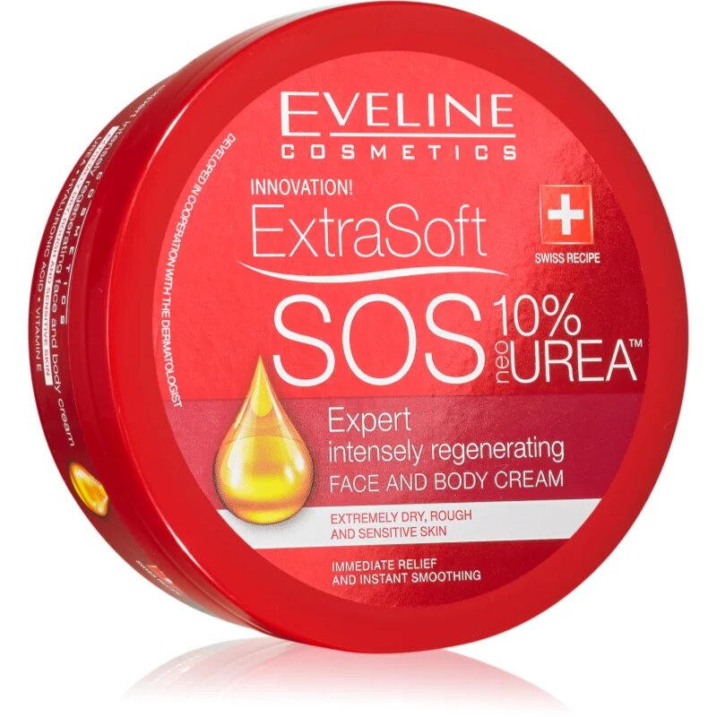 Eveline Cosmetics Extra Soft SOS интензивен регенериращ крем за тяло и лице 175 мл.