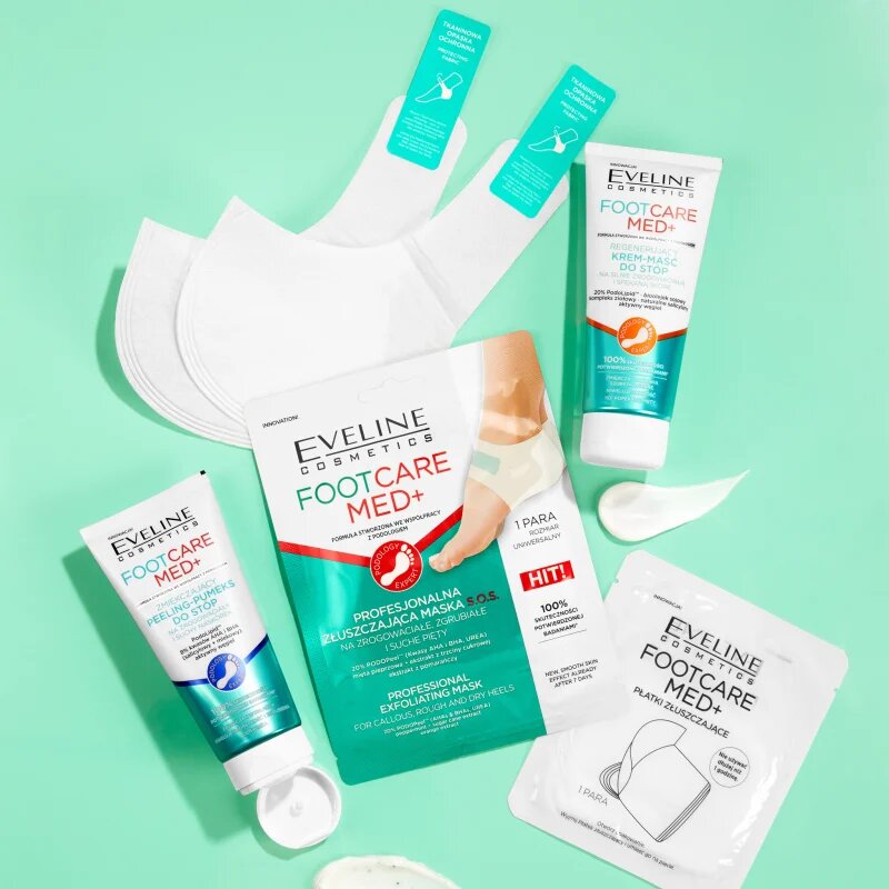 Eveline Cosmetics Foot Care Med ексфолираща маска за пети 2 бр.