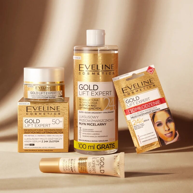 Eveline Cosmetics Gold Lift Expert дневен и нощен крем против бръчки 50+ 50 мл.