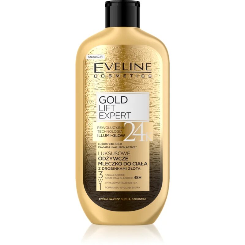 Eveline Cosmetics Gold Lift Expert подхранващ крем за тяло със злато 350 мл.