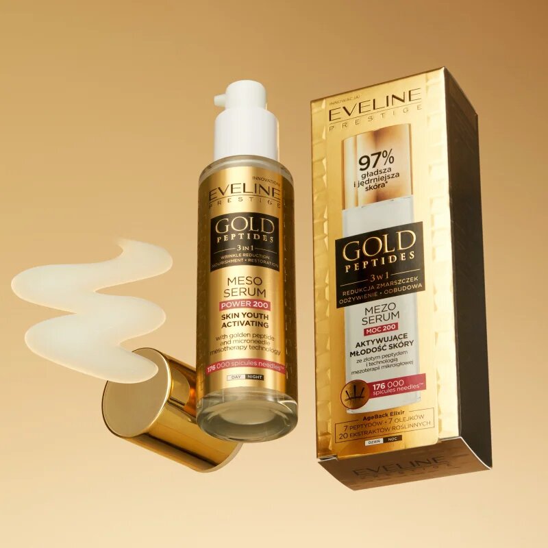 Eveline Cosmetics Gold Peptides 3 in 1 активиращ серум за младежки вид 30 мл.