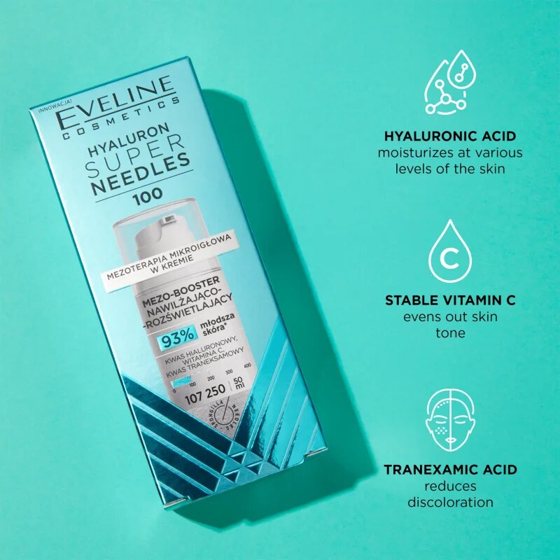 Eveline Cosmetics Hyaluron Super Needles 100 хидратиращ серум 50 мл.