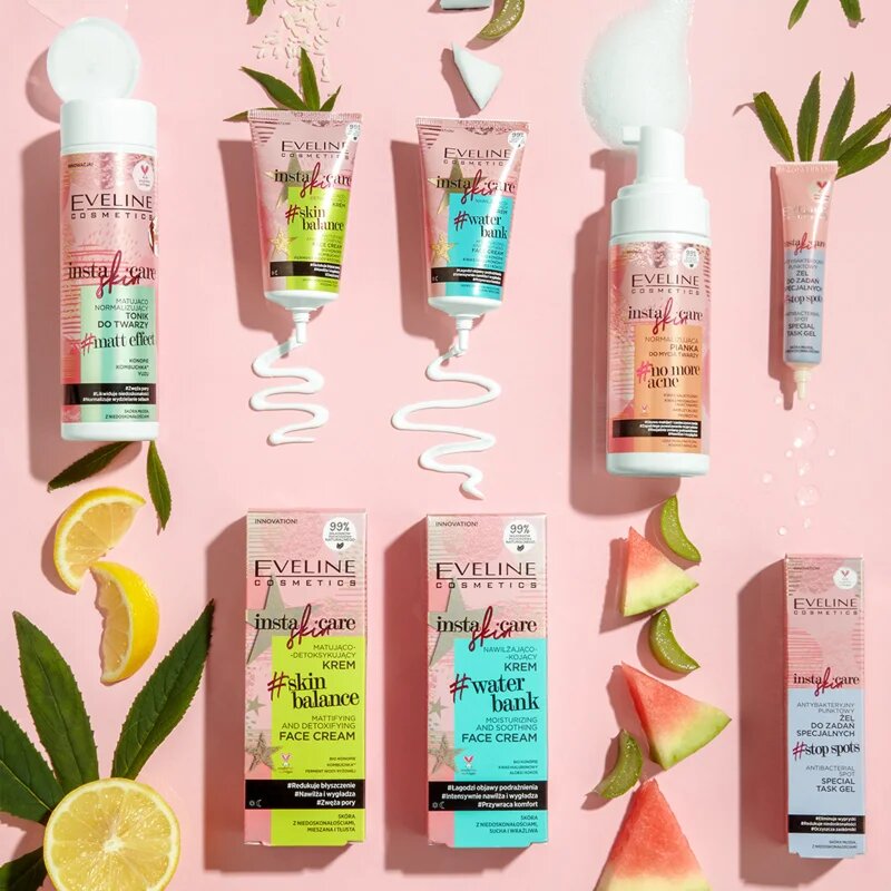 Eveline Cosmetics Insta Skin Care no more acne почистваща пяна за лице 150 мл.