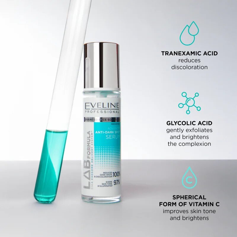 Eveline Cosmetics LAB Formula 20% Solution уеднаквяваща грижа за лице с хиперпигментация 30 мл.