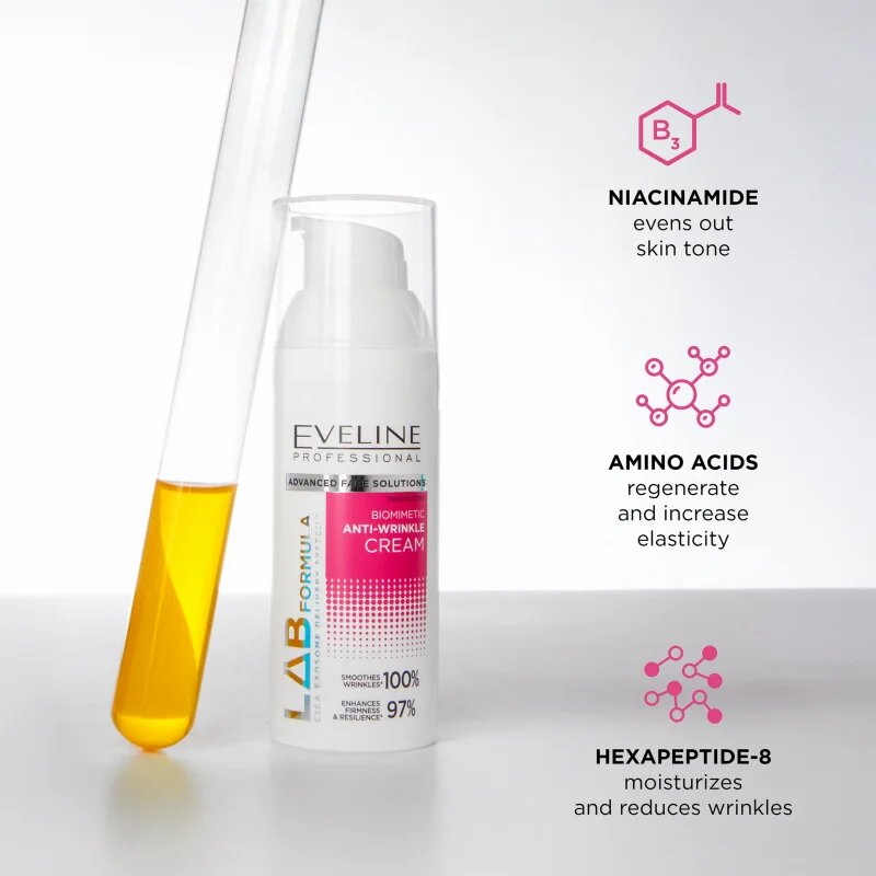 Eveline Cosmetics LAB Formula 5% Solution успокояващ биометричен крем против бръчки 50 мл.