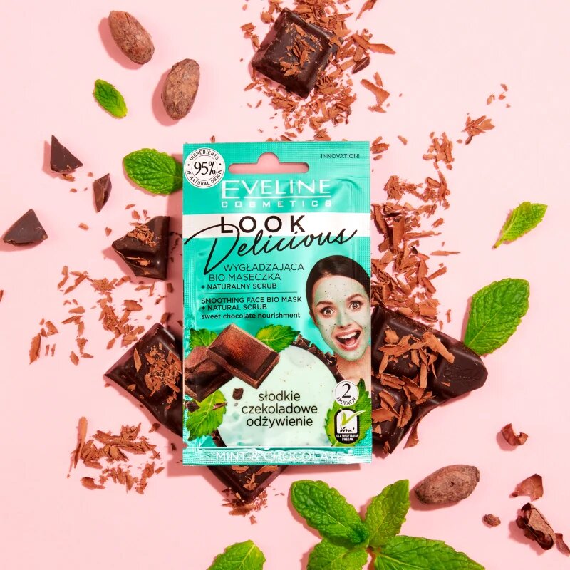 Eveline Cosmetics Look Delicious Mint & Chocolate овлажняваща и изглаждаща маска с шоколад 10 мл.