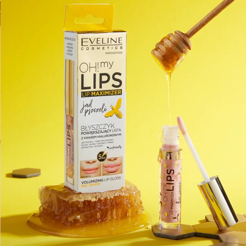 Eveline Cosmetics OH! my LIPS Lip Maximizer блясък за устни за по-голям обем с пчелна отрова 45 мл.