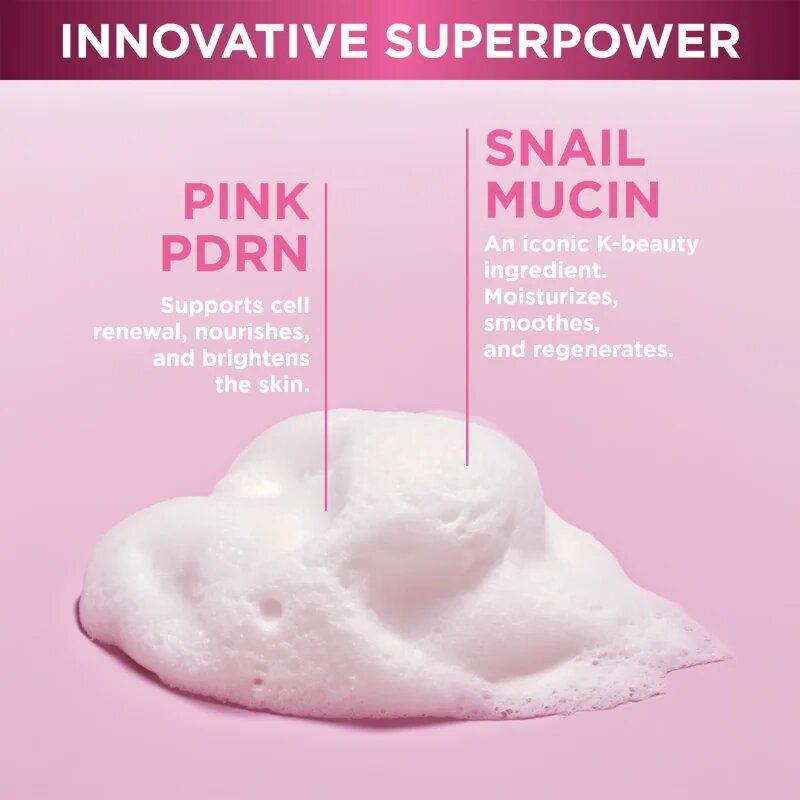 Eveline Cosmetics Pink Snail Glazed Skin Effect нежна почистваща пяна за лице 150 мл.