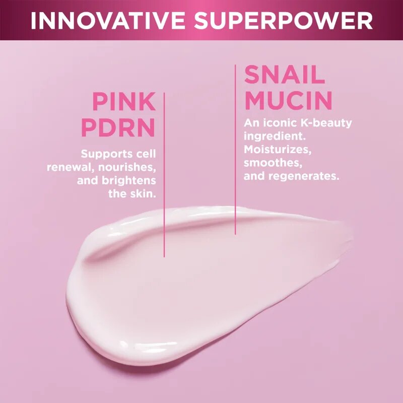 Eveline Cosmetics Pink Snail Glazed Skin Effect озаряващ крем 50 мл.