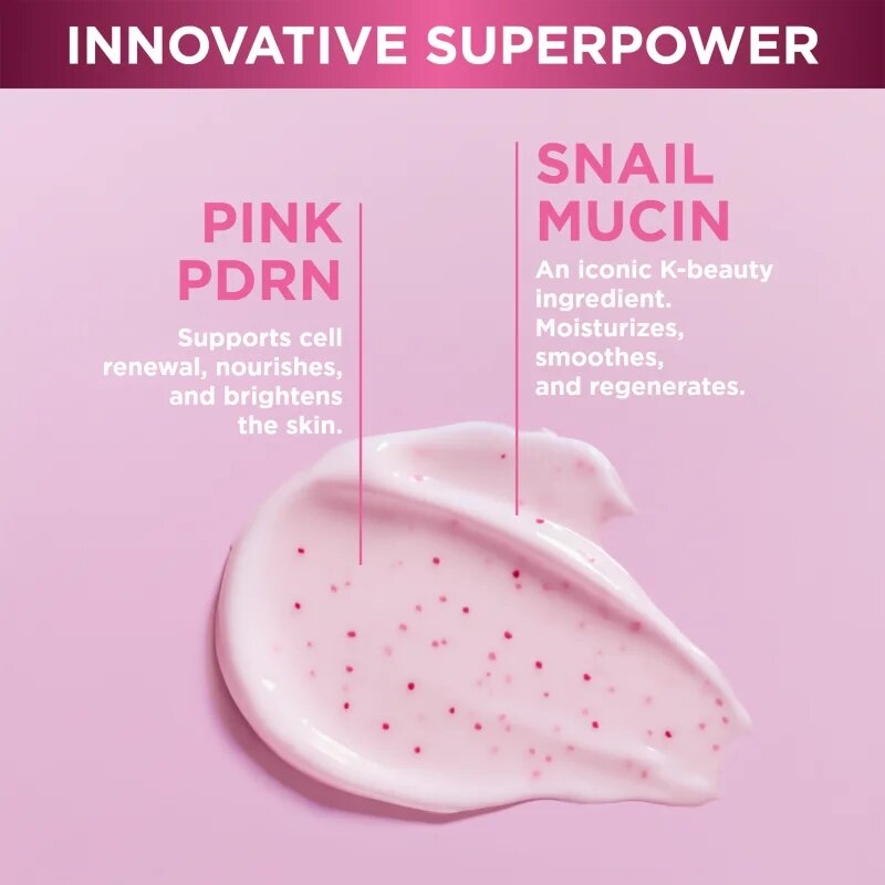 Eveline Cosmetics Pink Snail Glazed Skin Effect озаряващ крем против бръчки 50 мл.