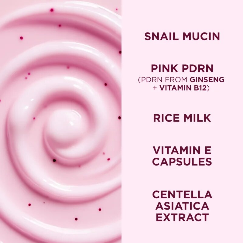 Eveline Cosmetics Pink Snail Glazed Skin Effect озаряващ крем против бръчки 50 мл.