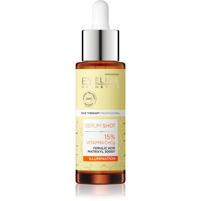 Eveline Cosmetics Serum Shot 15% Vitamin C+Cg озаряващ серум против бръчки с витамин С 30 мл.