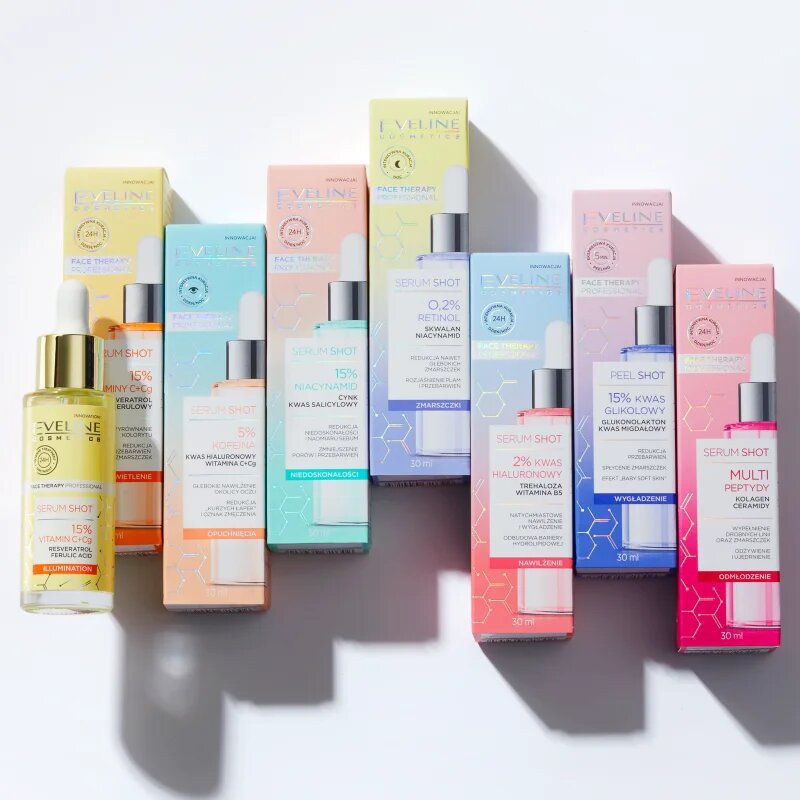 Eveline Cosmetics Serum Shot 15% Vitamin C+Cg озаряващ серум против бръчки с витамин С 30 мл.