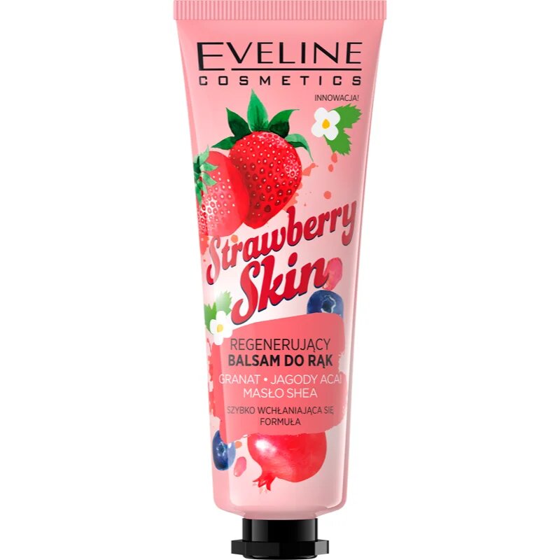 Eveline Cosmetics Strawberry Skin балсам-грижа за ръце с аромат на ягоди 50 мл.
