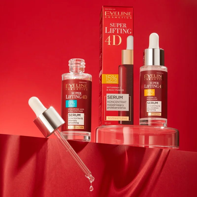 Eveline Cosmetics Super Lifting 4D 8% complex изглаждащ серум 30 мл.