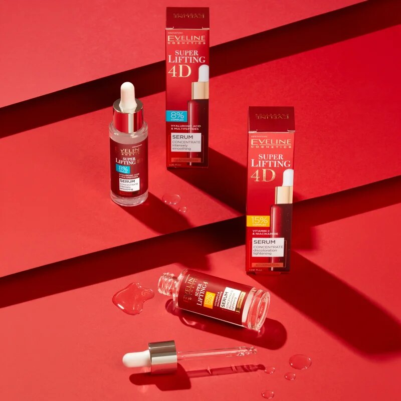Eveline Cosmetics Super Lifting 4D 8% complex изглаждащ серум 30 мл.