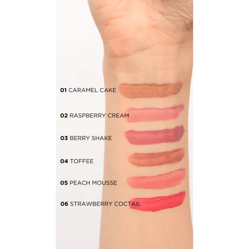Eveline Cosmetics Variété течно червило с матиращ завършек цвят 05 Peach Mousse 45 мл.