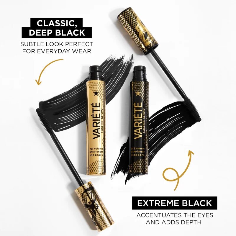 Eveline Cosmetics Veriété Lashes Show спирала придаваща обем цвят Black 10 мл.