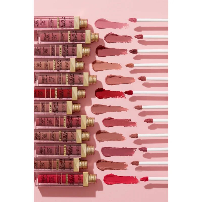 Eveline Cosmetics Wonder Match дълготрайно матово течно червило с хиалуронова киселина цвят 09 Dream Nude 6.8 мл.