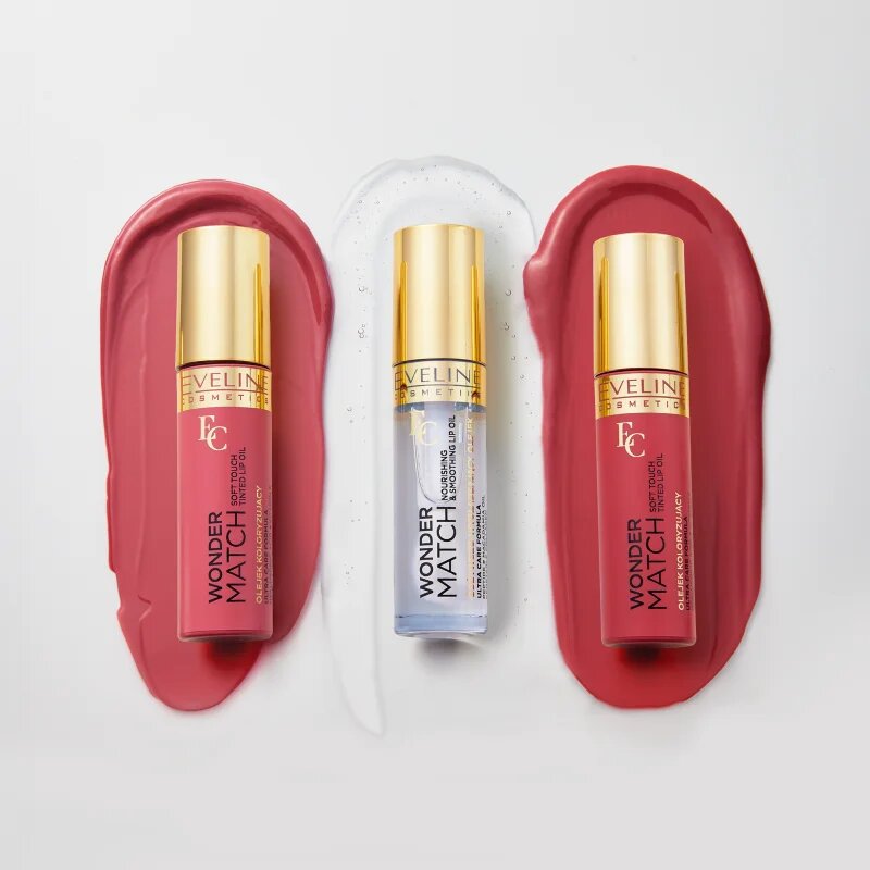 Eveline Cosmetics Wonder Match хидратиращо олио за устни цвят 03 Strawberry Ice Cream 5 мл.