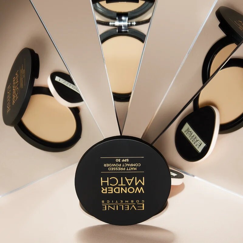 Eveline Cosmetics Wonder Match компактна пудра SPF 30 цвят 02 8 гр.