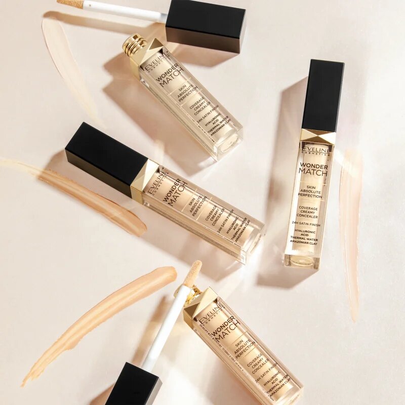 Eveline Cosmetics Wonder Match кремообразен покривен коректор 24 часа цвят 01 Light Neutral 7 мл.