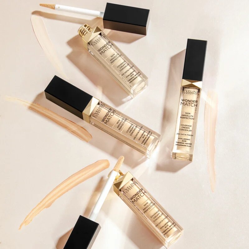 Eveline Cosmetics Wonder Match кремообразен покривен коректор 24 часа цвят 25 Sand Nude 7 мл.