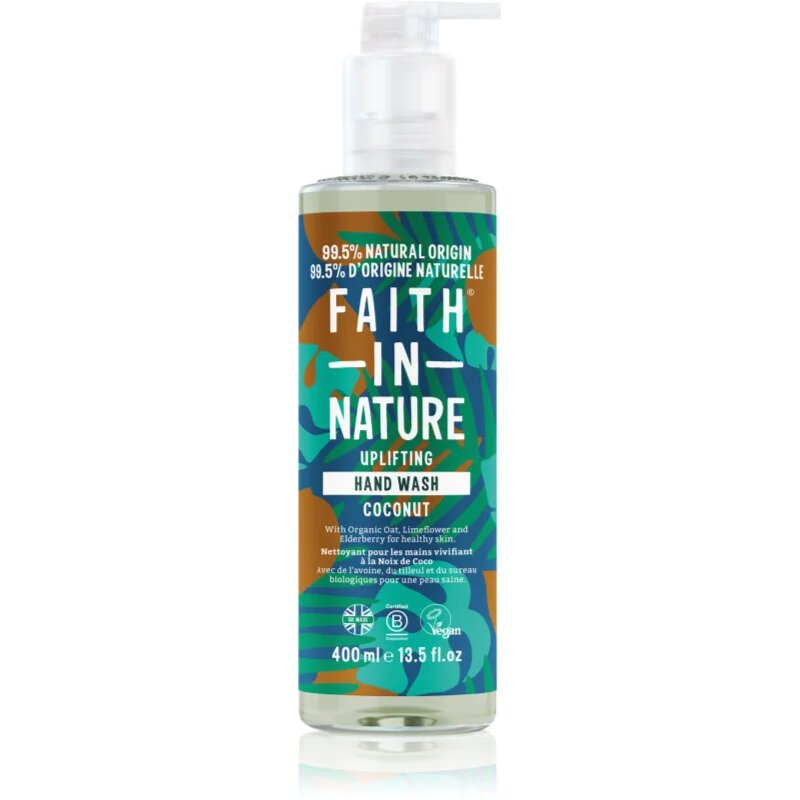 Faith In Nature Coconut натурален течен сапун за ръце с кокосово масло 400 мл.