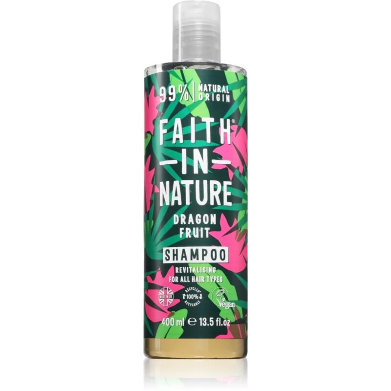 Faith In Nature Dragon Fruit почистващ шампоан за нормална към омазняваща се коса 400 мл.
