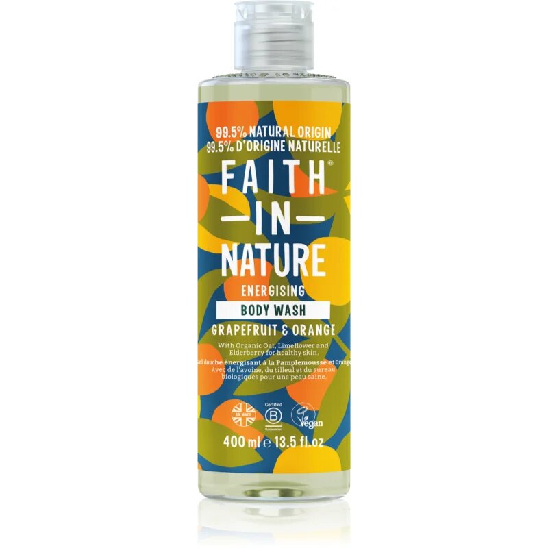 Faith In Nature Grapefruit & Orange енергизиращ душ-гел 400 мл.