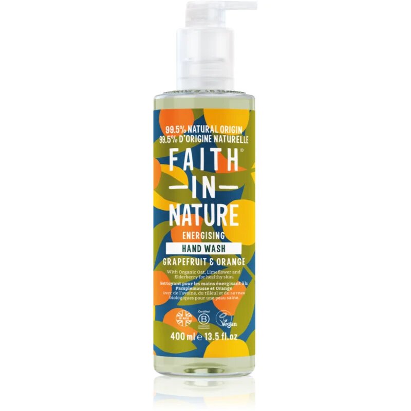 Faith In Nature Grapefruit & Orange натурален течен сапун за ръце 400 мл.