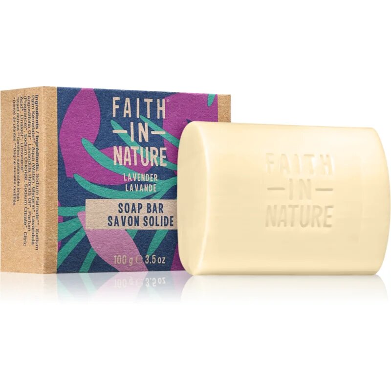 Faith In Nature Hand Made Soap Lavender естествен твърд сапун с екстракт от лавандула 100 гр.