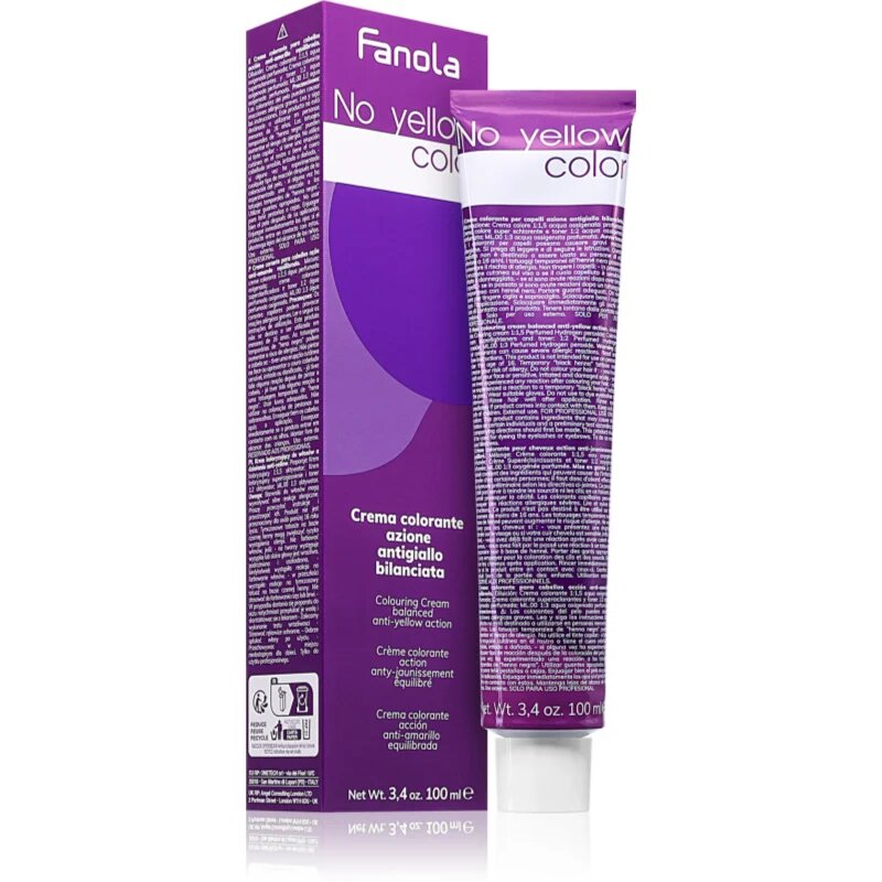 Fanola No Yellow Color боя за коса неутрализиращ жълтеникавите оттенъци цвят T.VIOLET 100 мл.