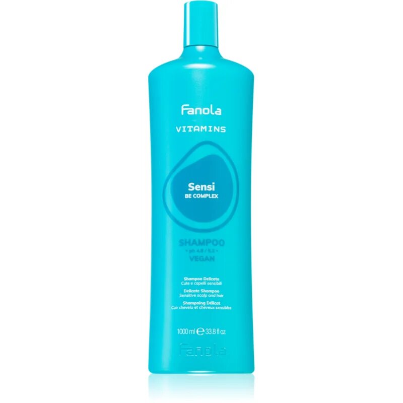 Fanola Vitamins Sensi Delicate Shampoo нежен почистващ шампоан с успокояващ ефект 1000 мл.
