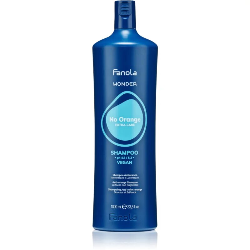 Fanola Wonder No Orange Shampoo шампоан неутрализиращ оранжевите оттенъци 1000 мл.