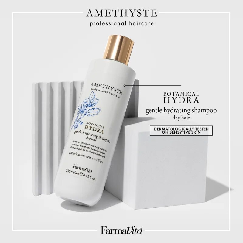 FarmaVita Amethyste Botanical Hydra хидратиращ шампоан за нежно измиване с UV филтър 250 мл.