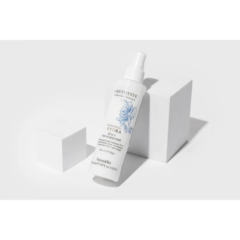 FarmaVita Amethyste Botanical Hydra интензивна маска в спрей без отмиване за топлинно третиране на косата с UV филтър 150 мл.