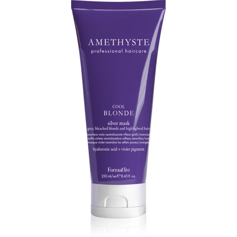 FarmaVita Amethyste Cool Blonde хидратираща маска за студени руси нюанси 250 мл.