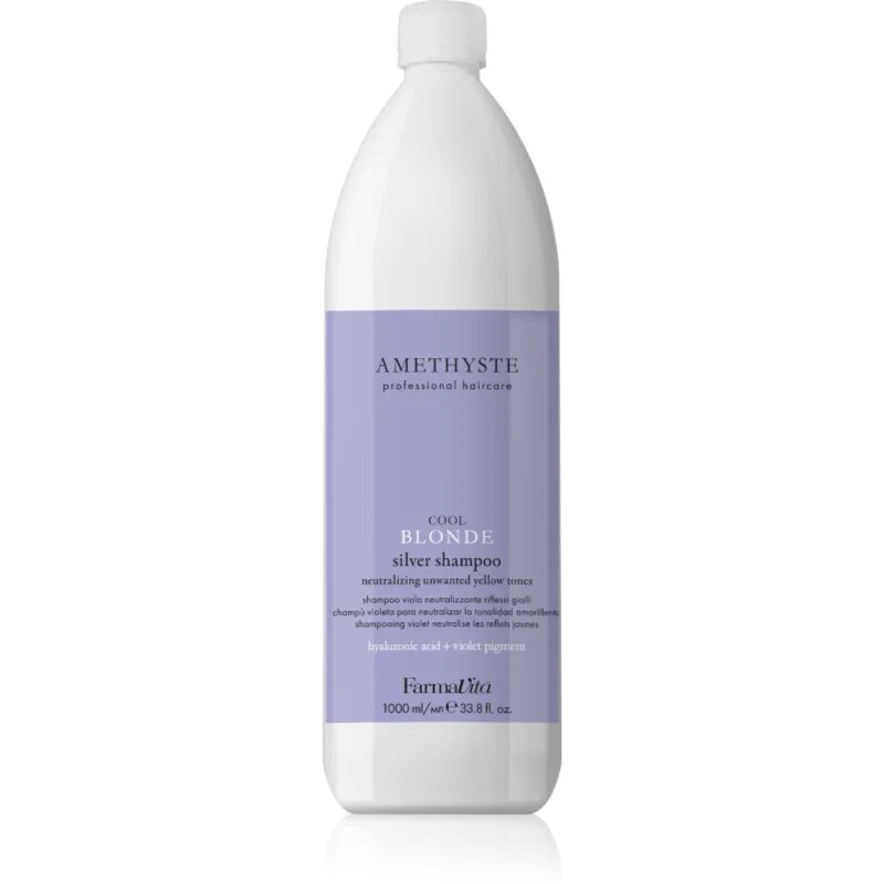 FarmaVita Amethyste Cool Blonde лилав шампоан за блонд коса и коса с кичури 1000 мл.