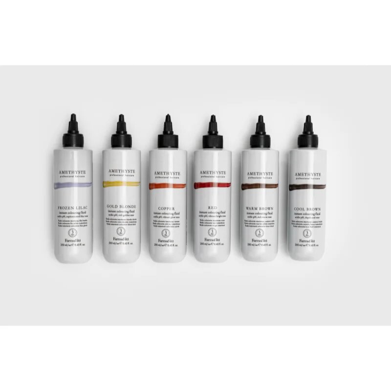 FarmaVita Amethyste Instant Colouring Fluid Възстановяваща цветна маска pro studené odstíny hnědé цвят Cool Brown 250 мл.